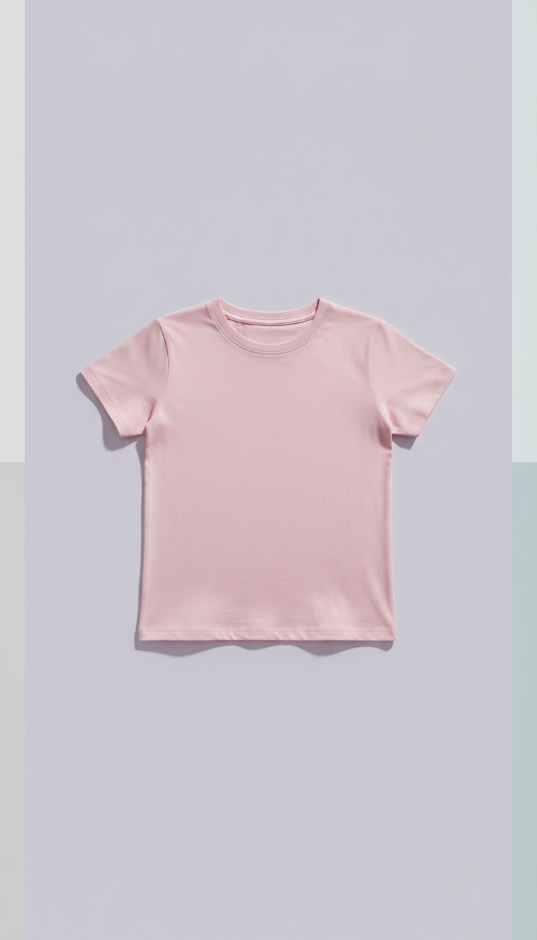 Petal pink cotton tee